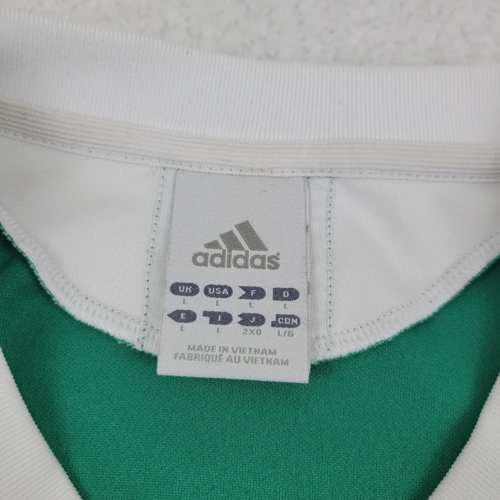 Adidas Climalite Soccer Training Jersey Shirt Mens XL Green White E19936 Top